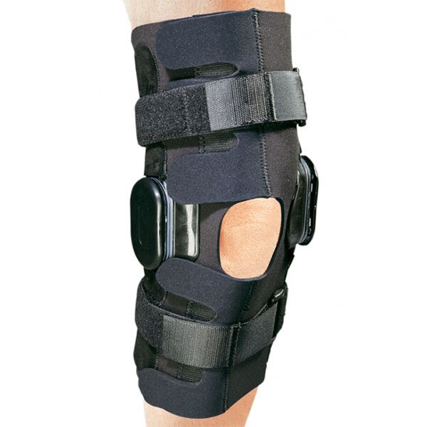 Neoprene Knee Brace Wrap Hinged Dual Axis Motion Large MedSTAT